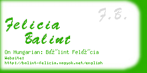 felicia balint business card